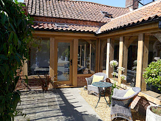 oak garden room in suffolk