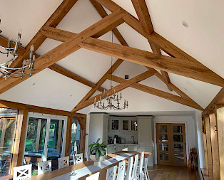 oak garden room in cambridgeshire