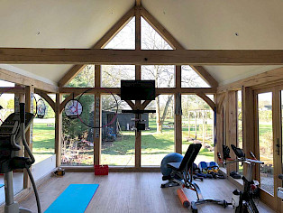 oak garden room in hertfordshire
