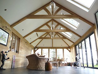 Garden room with exposed oak beams Cambridgeshire